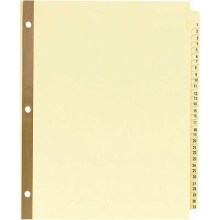 AVERY DENNISON Avery Laminated Tab Divider, Printed 1 to 31, 8.5"x11", 31 Tabs, Buff/Buff 11308